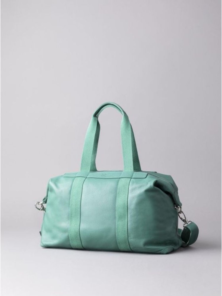 Lakeland Leather Lorton Medium Leather Holdall In Green | Holdalls