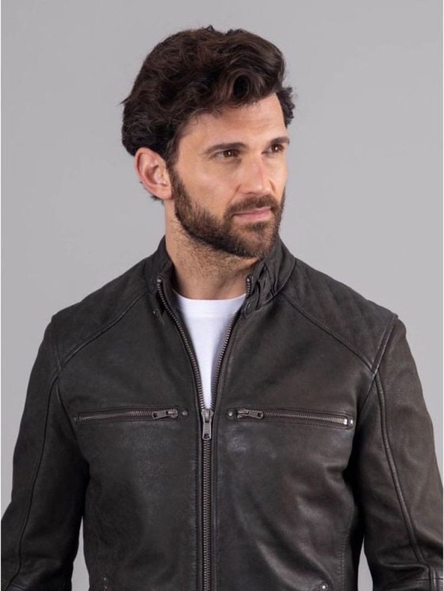 Lakeland Leather Hamish Leather Jacket In Brown | Coats & Outerwear