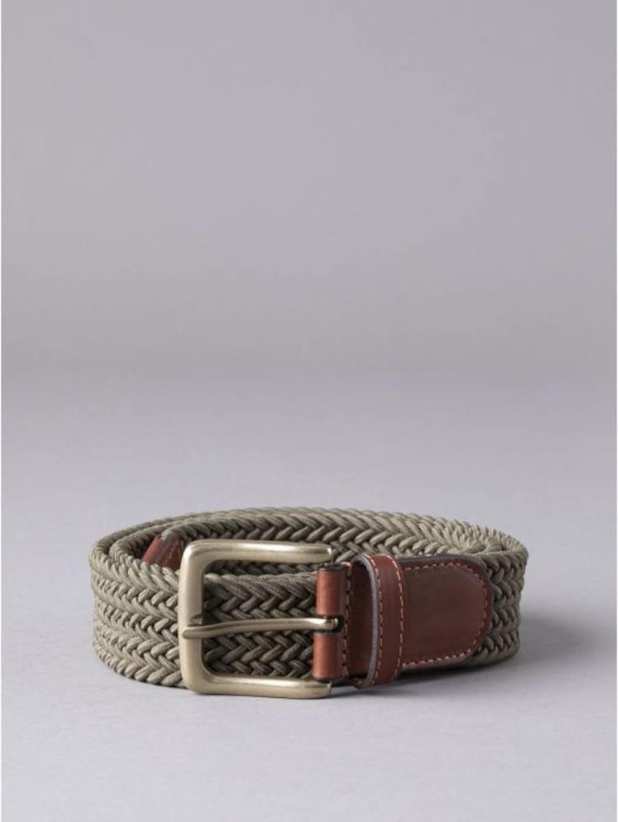 Lakeland Leather Greythwaite Braided Belt In Khaki | Belts