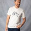 Lakeland Leather Bicycle Printed T-Shirt In Grey Marl | T-Shirts & Polos