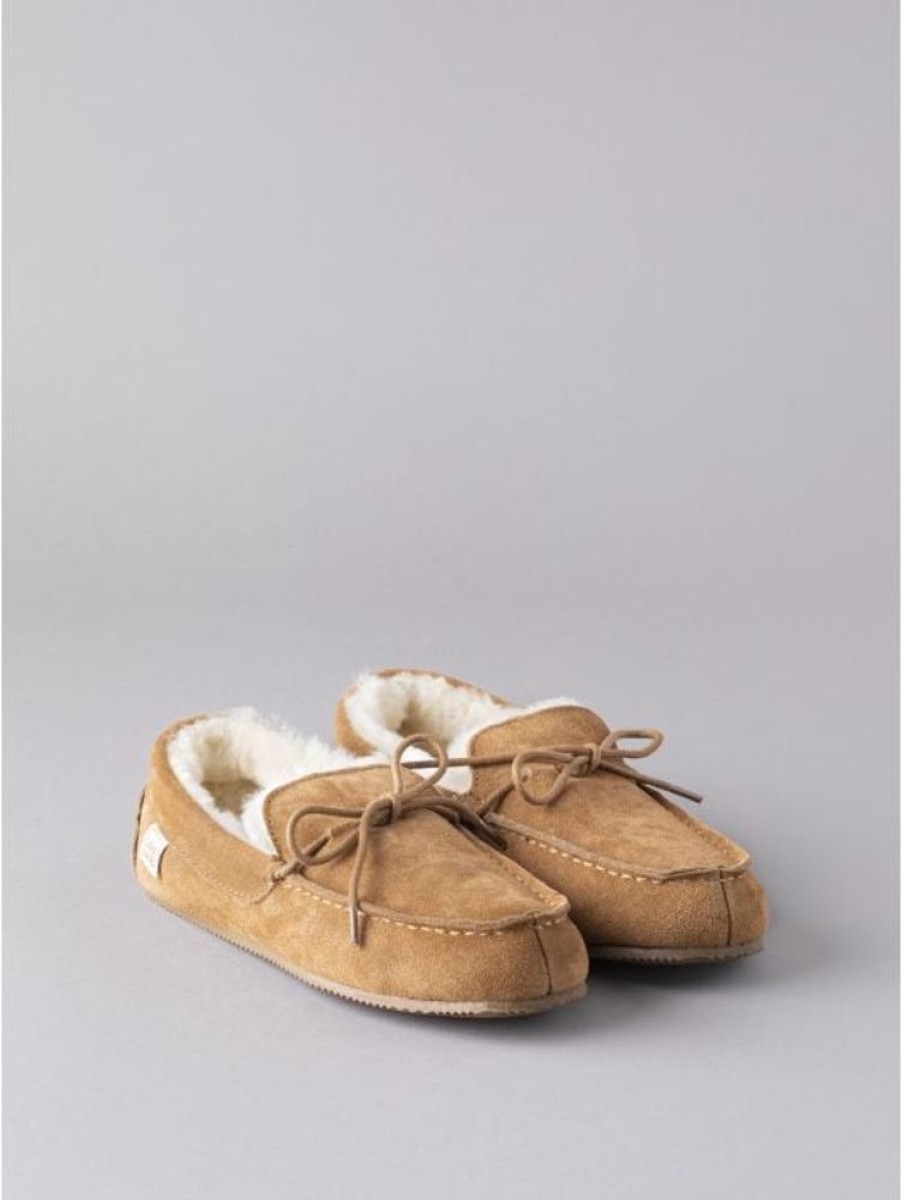 Lakeland Leather Men'S Sheepskin Moccasins In Tan | Slippers & Moccasins