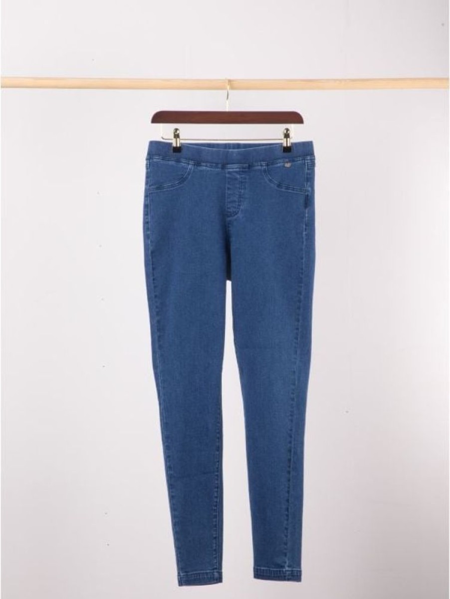 Lakeland Leather Super Stretch Jeggings In Denim Blue | Trousers & Jeans