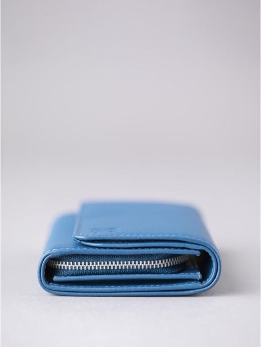 Lakeland Leather Arnside Medium Leather Purse In Reef Blue | Purses & Card Holders