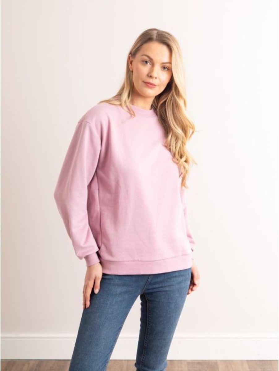 Lakeland Leather Helen Seam Detail Sweatshirt In Blush Pink | Gifts For Her