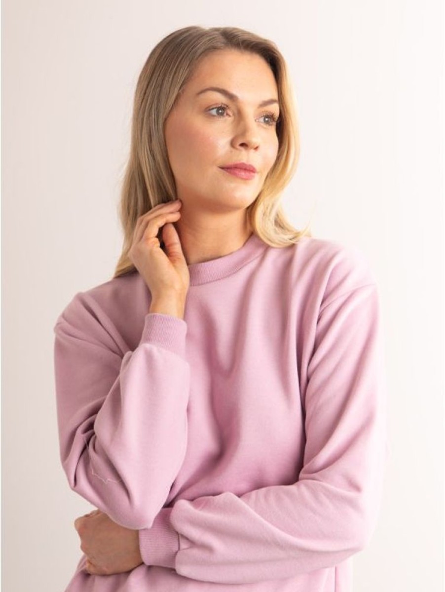 Lakeland Leather Helen Seam Detail Sweatshirt In Blush Pink | Gifts For Her