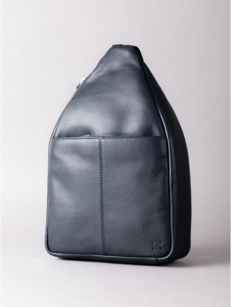 Lakeland Leather Langdale Leather Backpack In Navy | Rucksacks