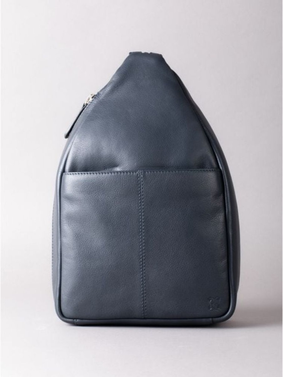 Lakeland Leather Langdale Leather Backpack In Navy | Rucksacks