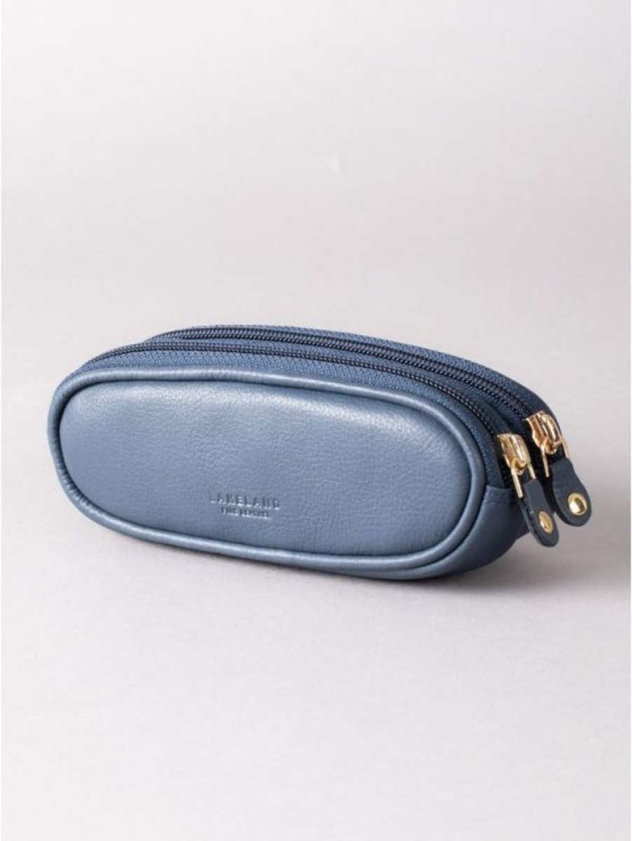 Lakeland Leather Leather Double Glasses Case In Navy | Glasses Cases