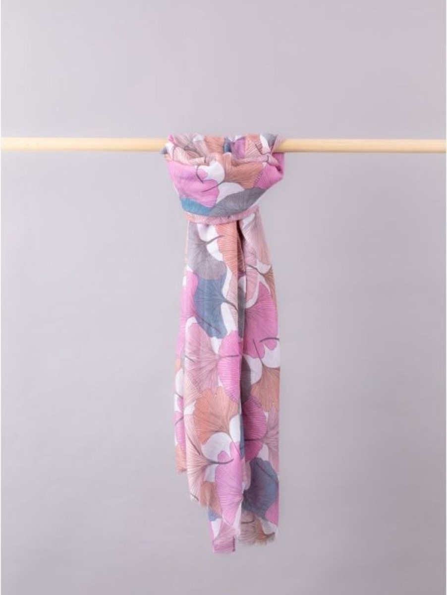 Lakeland Leather Sorbet Floral Print Scarf In Pink | Scarves