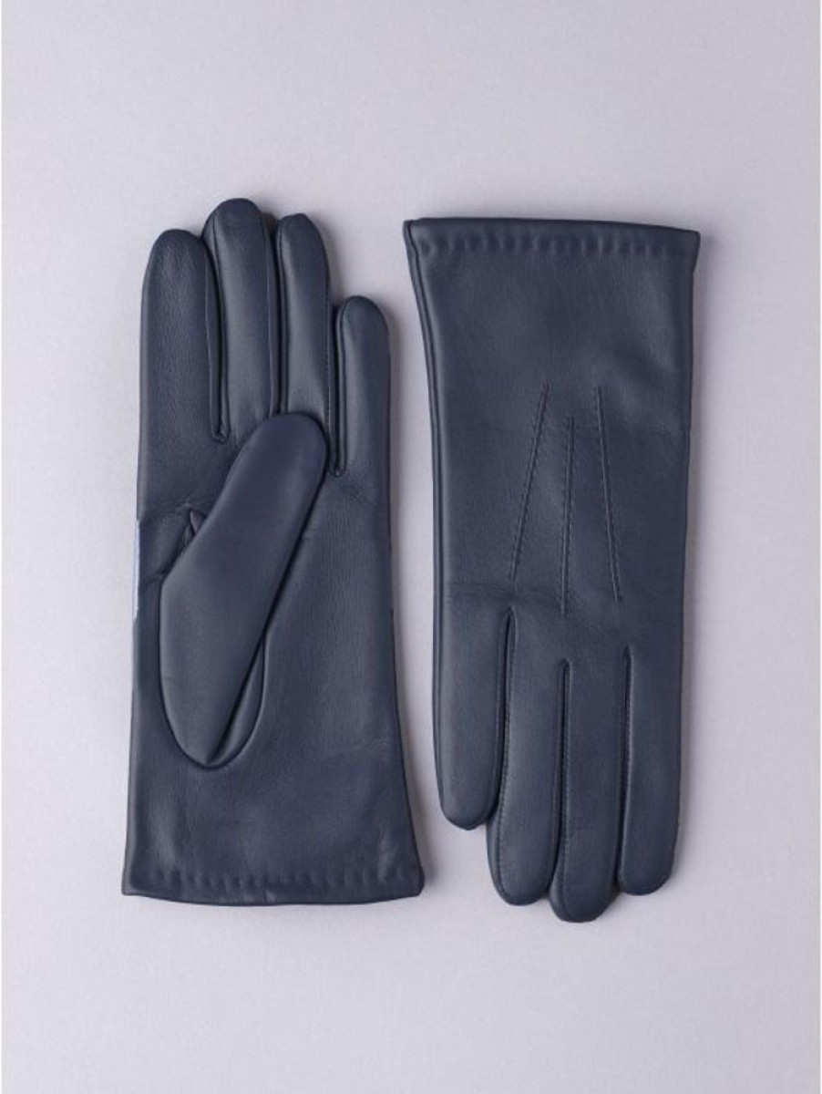 Lakeland Leather Becky Classic Leather Gloves In Blue | Gloves