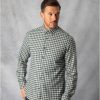 Lakeland Leather Oliver Gingham Shirt In Grey And Green | Shirts