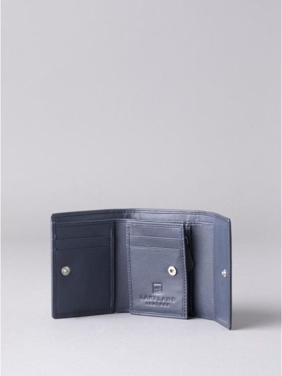 Lakeland Leather Arnside Small Leather Purse In Navy | Purses & Card Holders