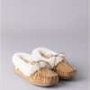 Lakeland Leather Ladies' Sheepskin Moccasins In Tan | Slippers & Moccasins