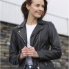 Lakeland Leather Thirlmere Leather Biker Jacket In Black | Coats & Outerwear