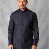 Lakeland Leather Max Cotton Oxford Shirt In Navy | Shirts