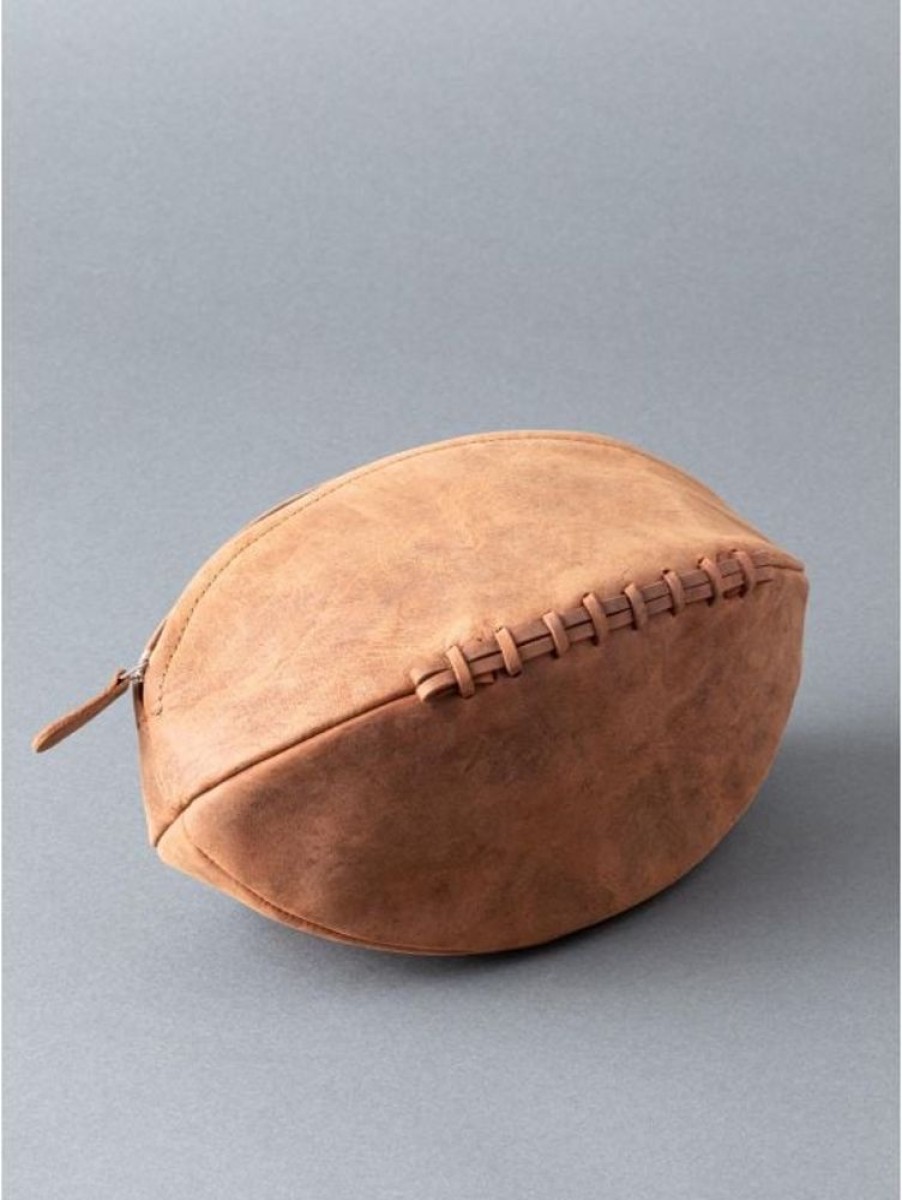 Lakeland Leather Hunter Rugby Ball Leather Wash Bag In Tan | Wash Bags