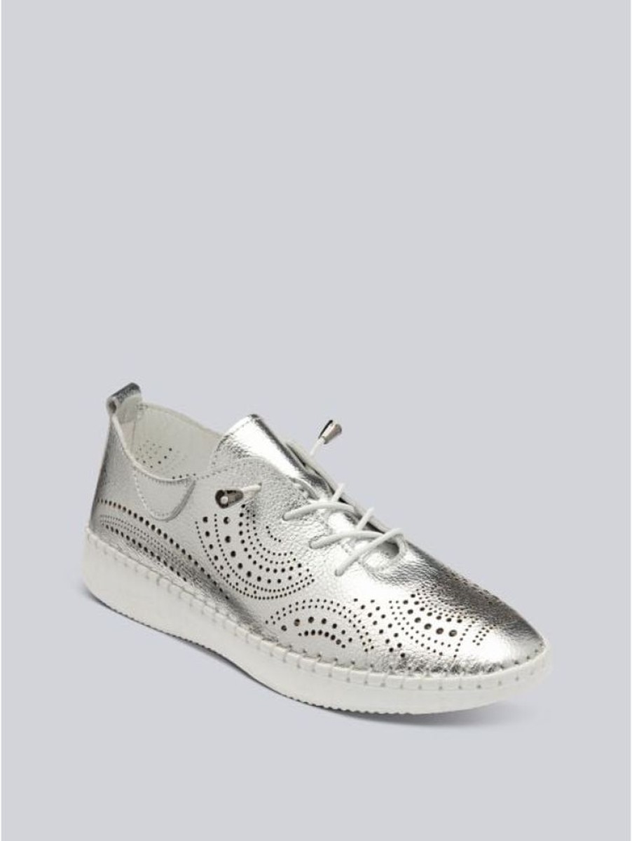 Lotus Lotus Katya Shoes In Silver | Casuals