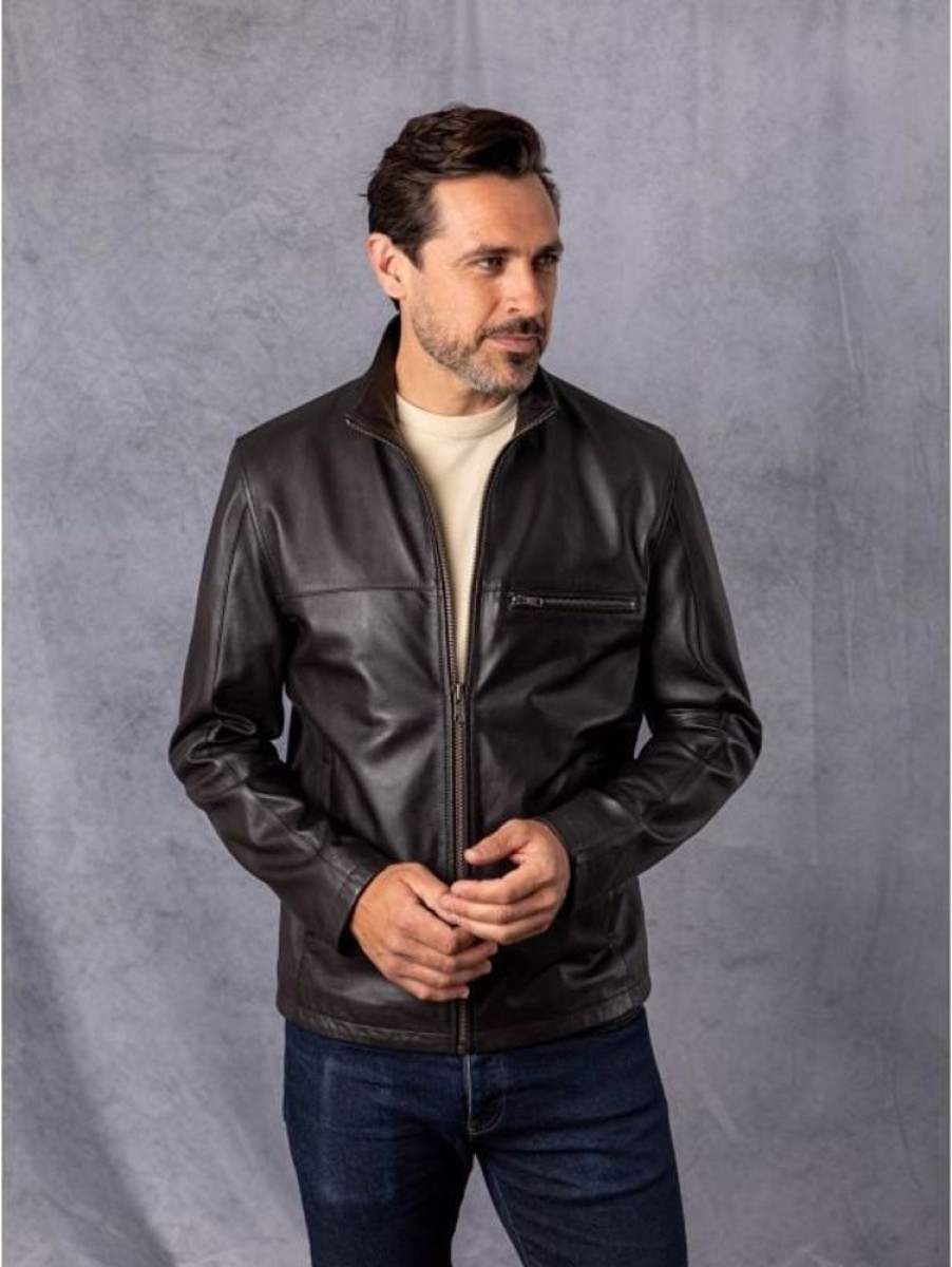 Lakeland Leather Preston Leather Jacket In Brown | Coats & Outerwear