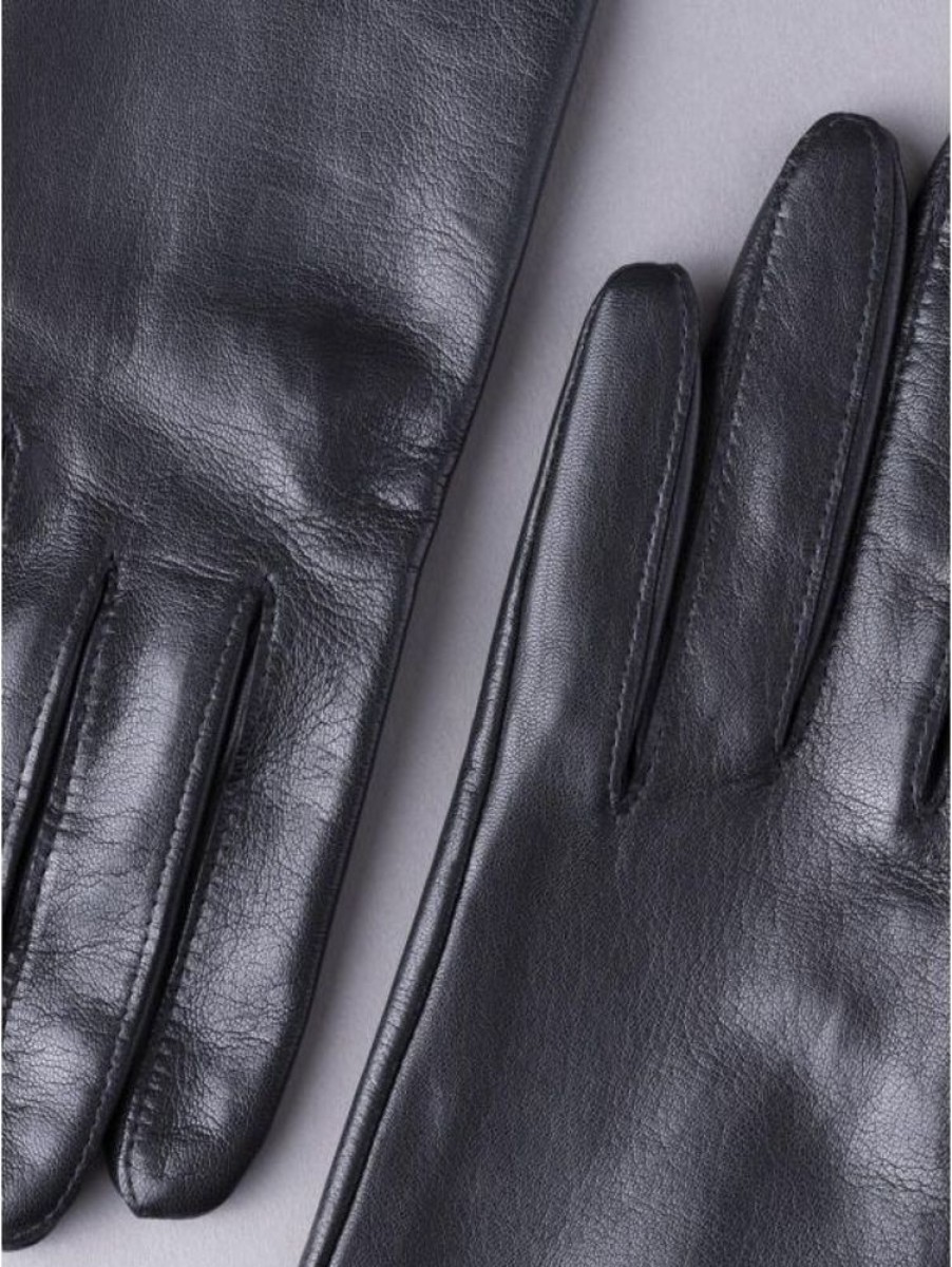 Lakeland Leather Beatrice Button Detail Leather Gloves In Black | Gloves