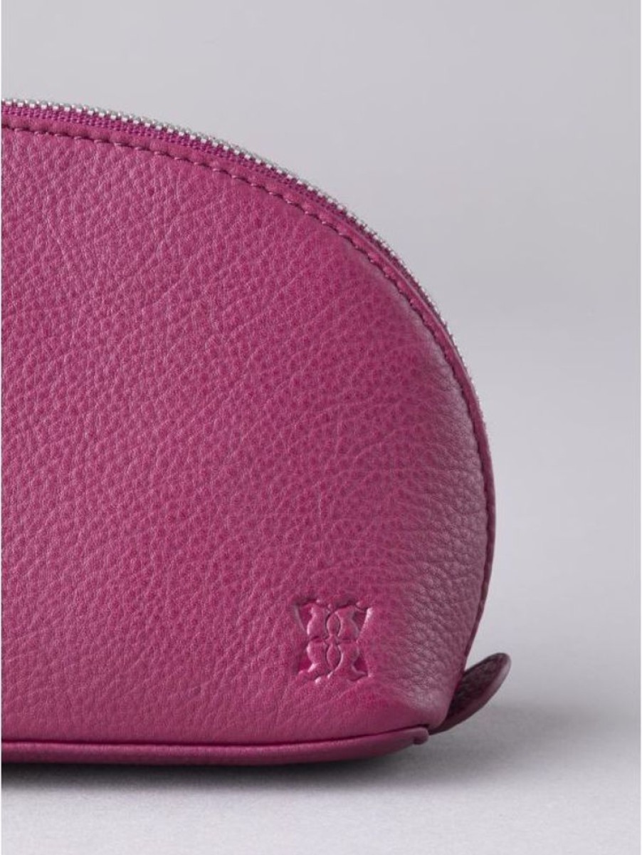 Lakeland Leather Arnside Medium Leather Make Up Bag In Pink | Cosmetic Bags