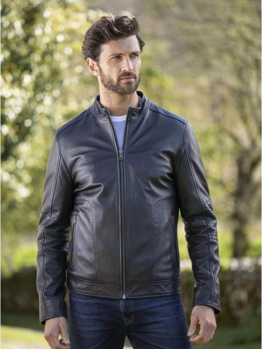 Lakeland Leather Greystoke Leather Jacket In Black | Coats & Outerwear