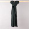 Lakeland Leather Ribbed Knitted Scarf In Green | Scarves