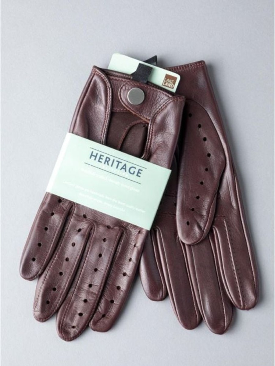 Lakeland Leather Monza Leather Driving Gloves In Dark Tan | Gloves