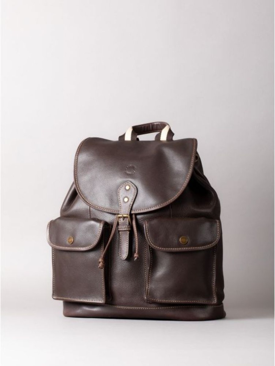 Lakeland Leather Kelsick Leather Backpack In Bitter Chocolate | Rucksacks