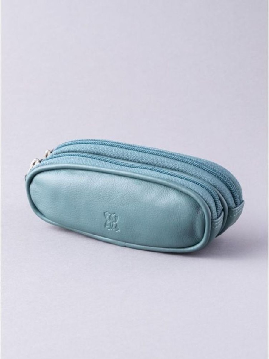 Lakeland Leather Leather Double Glasses Case In Teal Green | Glasses Cases