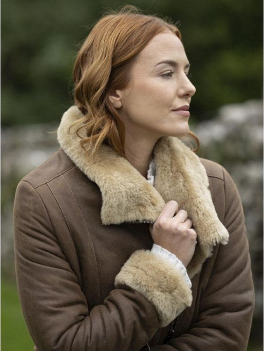 Lakeland Leather Arnside Sheepskin Aviator Jacket In Tan | Coats & Outerwear