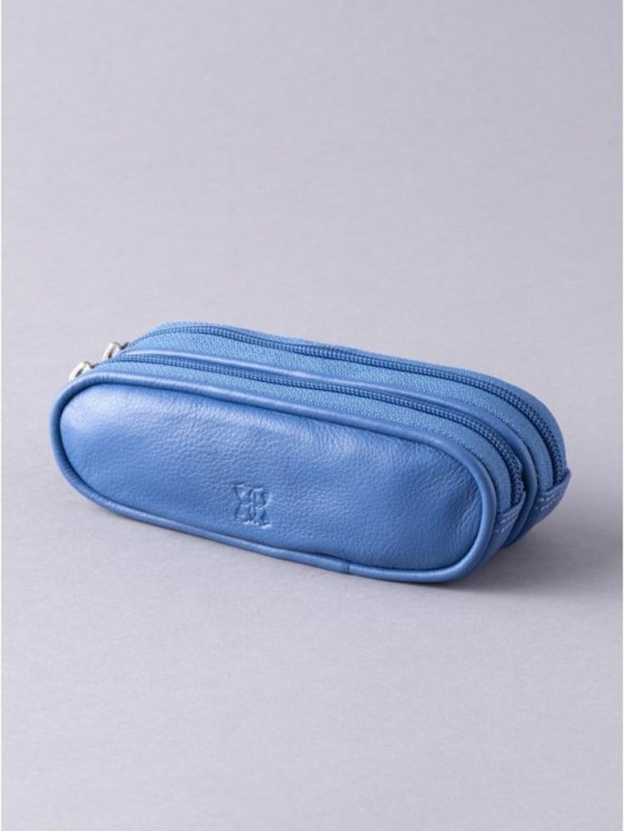 Lakeland Leather Leather Double Glasses Case In Blue | Glasses Cases