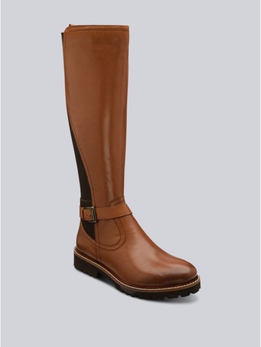 Lotus Lotus Belvedere Knee High Leather Boots In Tan | Boots