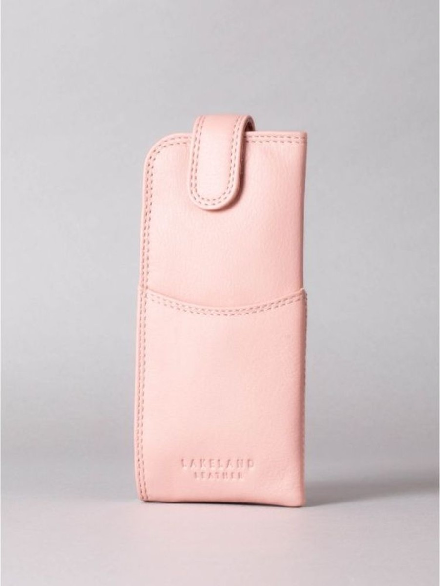 Lakeland Leather Leather Tab Glasses Case In Blush Pink | Glasses Cases