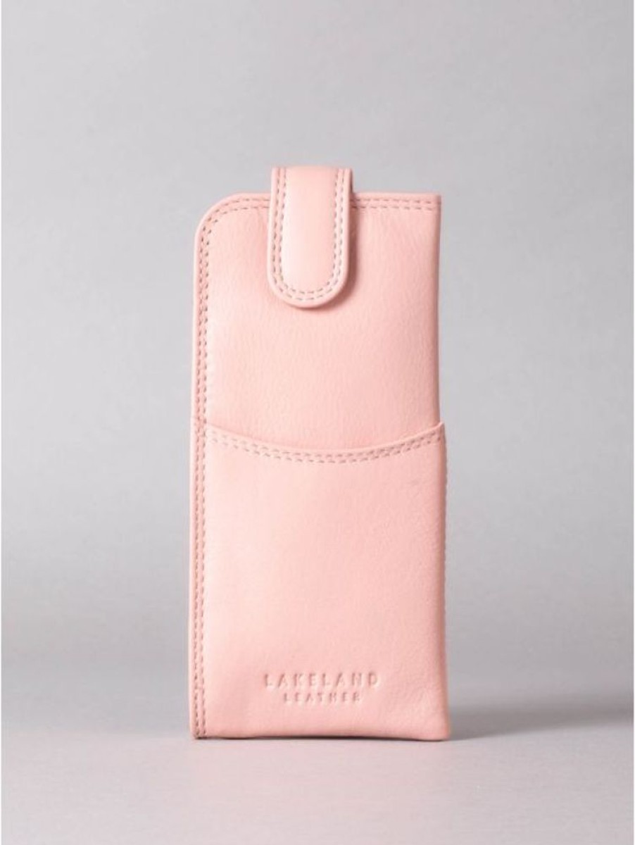 Lakeland Leather Leather Tab Glasses Case In Blush Pink | Glasses Cases