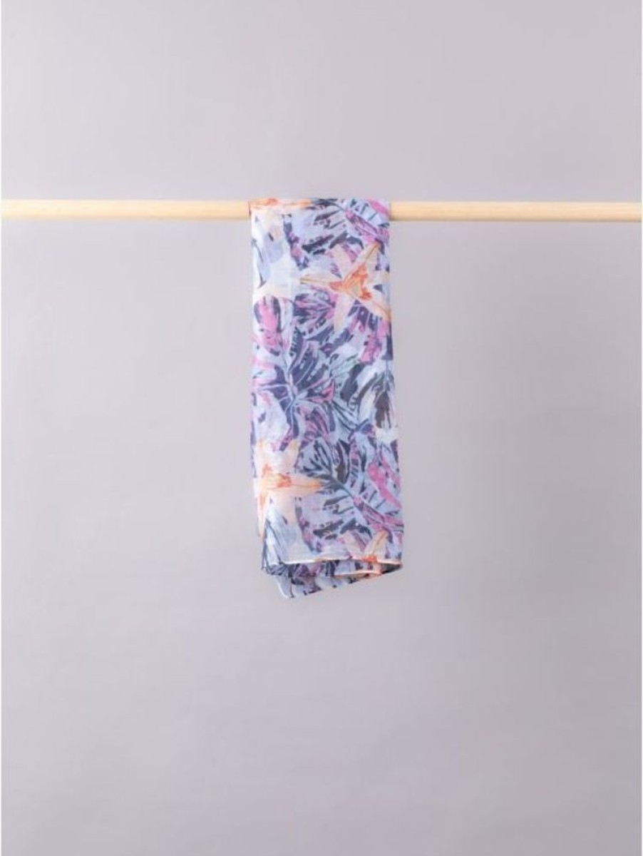 Lakeland Leather Alexia Floral Print Scarf In Blue | Scarves