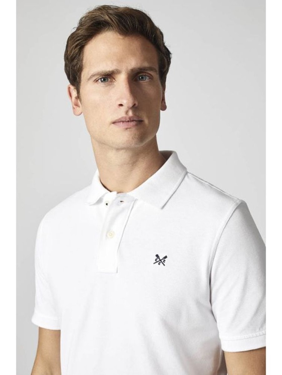 Crew Clothing Crew Clothing Classic Pique Polo In White | T-Shirts & Polos