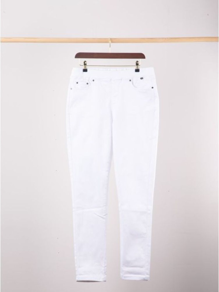 Lakeland Leather Super Stretch Jeggings In White | Trousers & Jeans