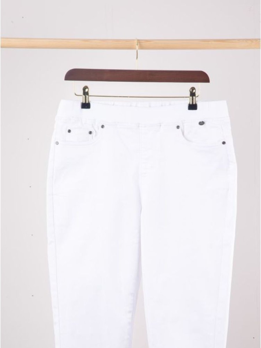 Lakeland Leather Super Stretch Jeggings In White | Trousers & Jeans