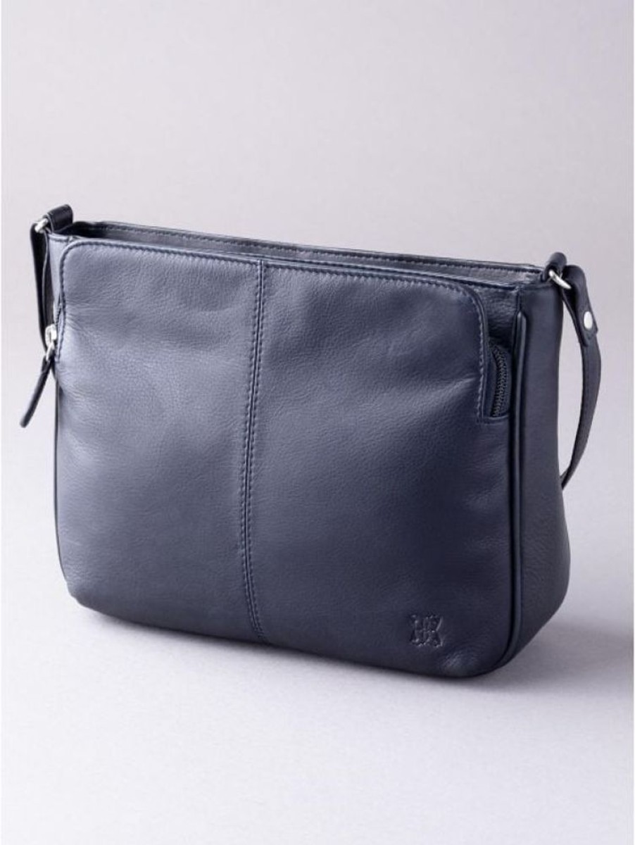 Lakeland Leather Ambleside Leather Cross Body Bag In Navy | Cross Body Bags