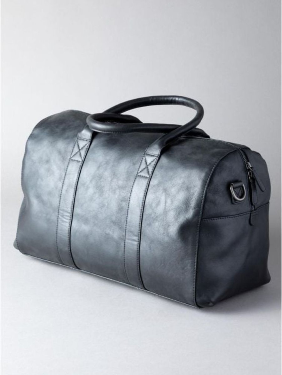 Lakeland Leather Scarsdale Leather Holdall In Black | Holdalls