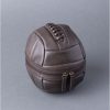 Lakeland Leather Vintage Leather Football Wash Bag In Brown | Wash Bags