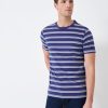 Crew Clothing Crew Clothing Feeder Stripe T-Shirt In Blue And White | T-Shirts & Polos