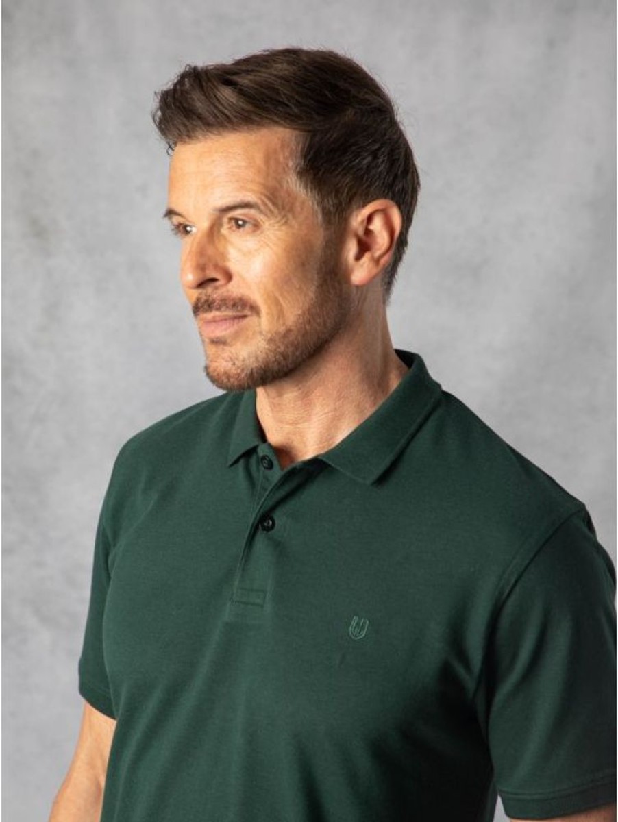 Lakeland Leather Short Sleeve Cotton Pique Polo Shirt In Green | T-Shirts & Polos