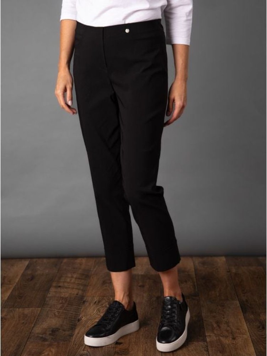 Robell Robell Bella Ankle Grazer Trousers In Black | Trousers & Jeans