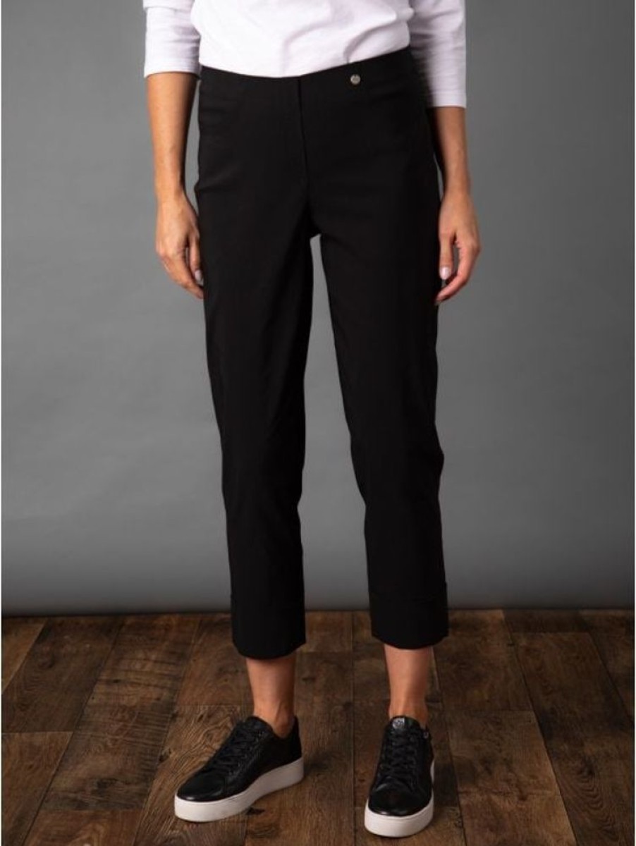 Robell Robell Bella Ankle Grazer Trousers In Black | Trousers & Jeans