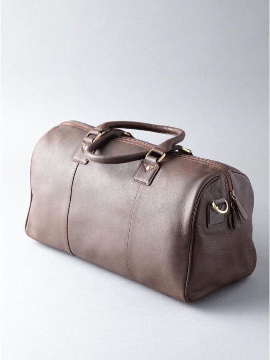 Lakeland Leather Discoverer Medium Leather Holdall In Brown | Gifts For Him