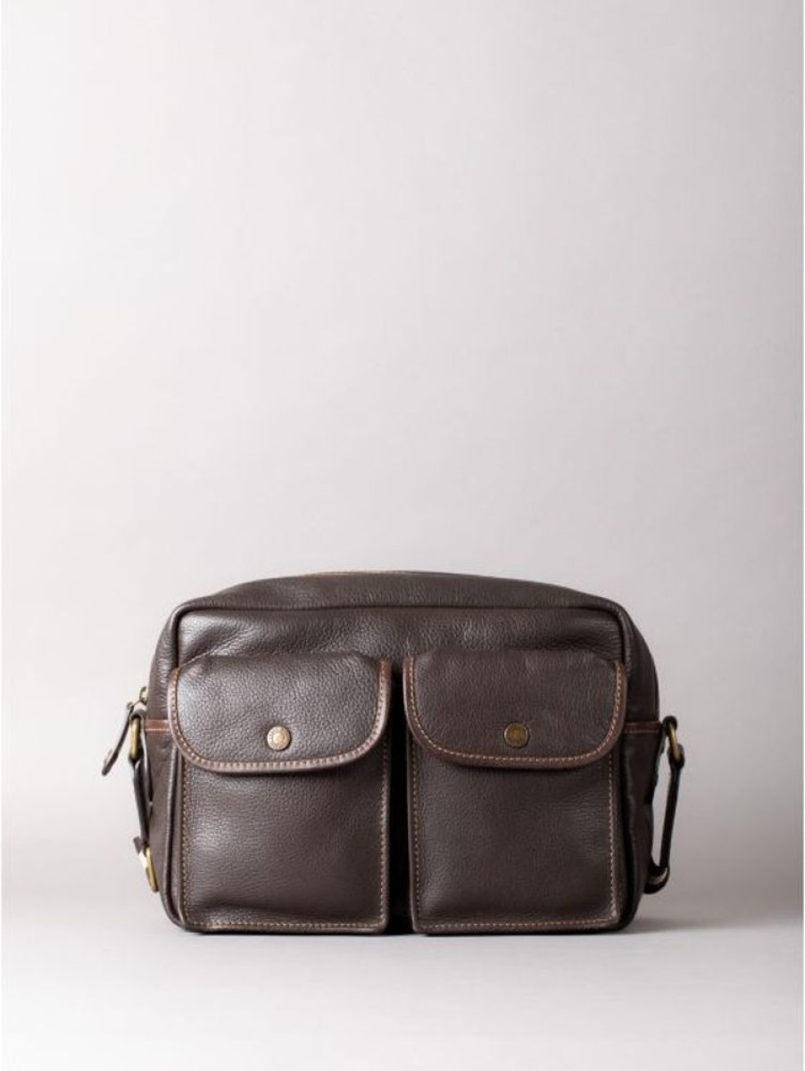 Lakeland Leather Kelsick Leather Messenger Bag In Bitter Chocolate | Messenger Bags