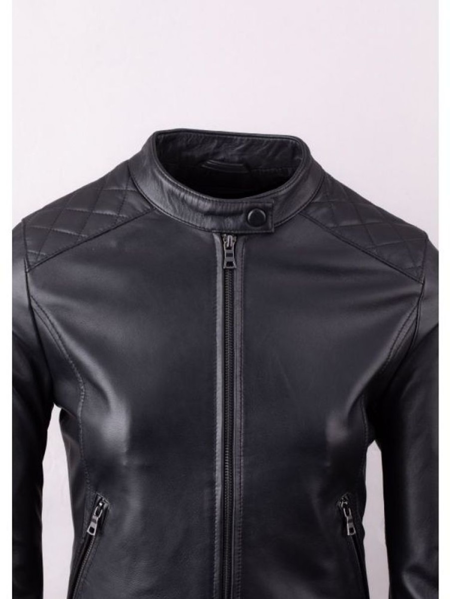 Lakeland Leather Graystone Leather Racer Jacket In Black | New Arrivals