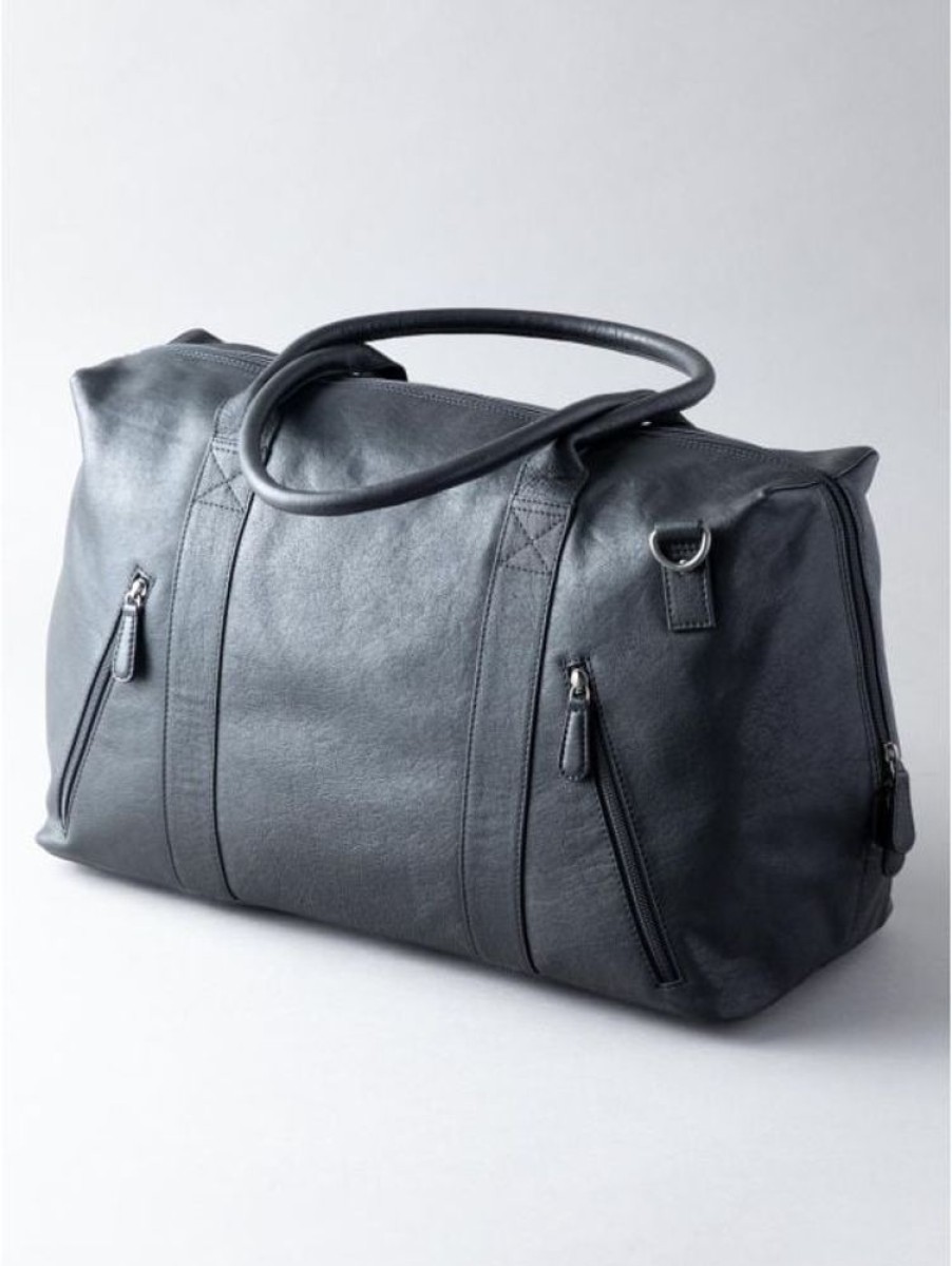 Lakeland Leather Discoverer Large Leather Holdall In Black | Holdalls