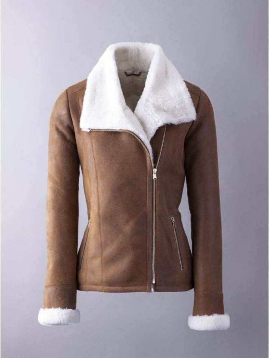 Lakeland Leather Allerdale Sheepskin Aviator Jacket In Caramel | Coats & Outerwear